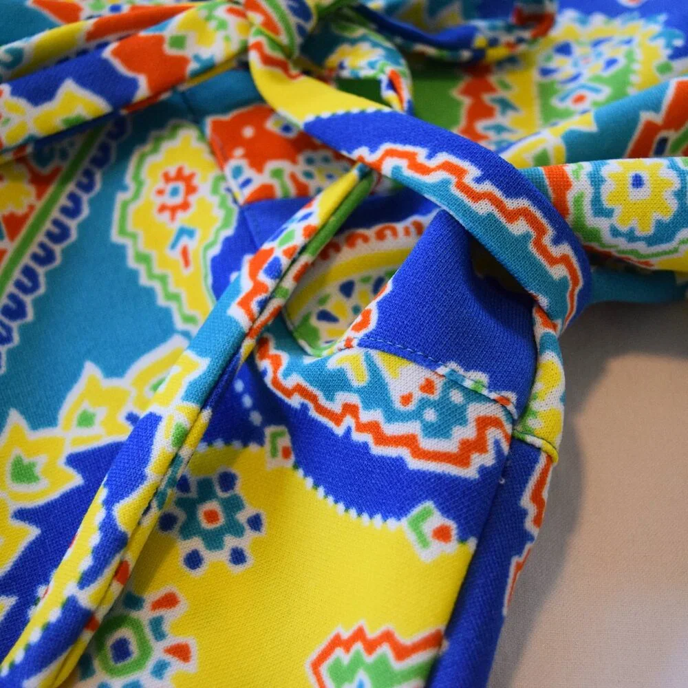 Vintage 60's Colorful Paisley Jumpsuit - Picture 5 of 7
